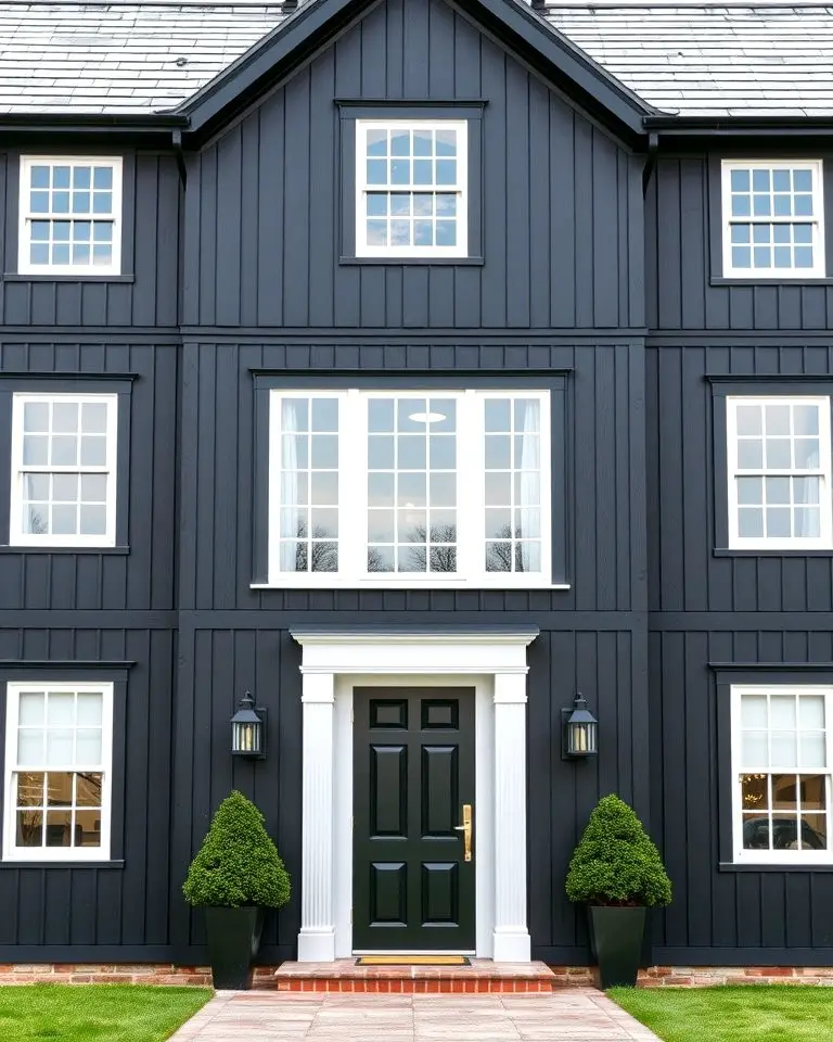 Black Exterior with Symmetrical Design