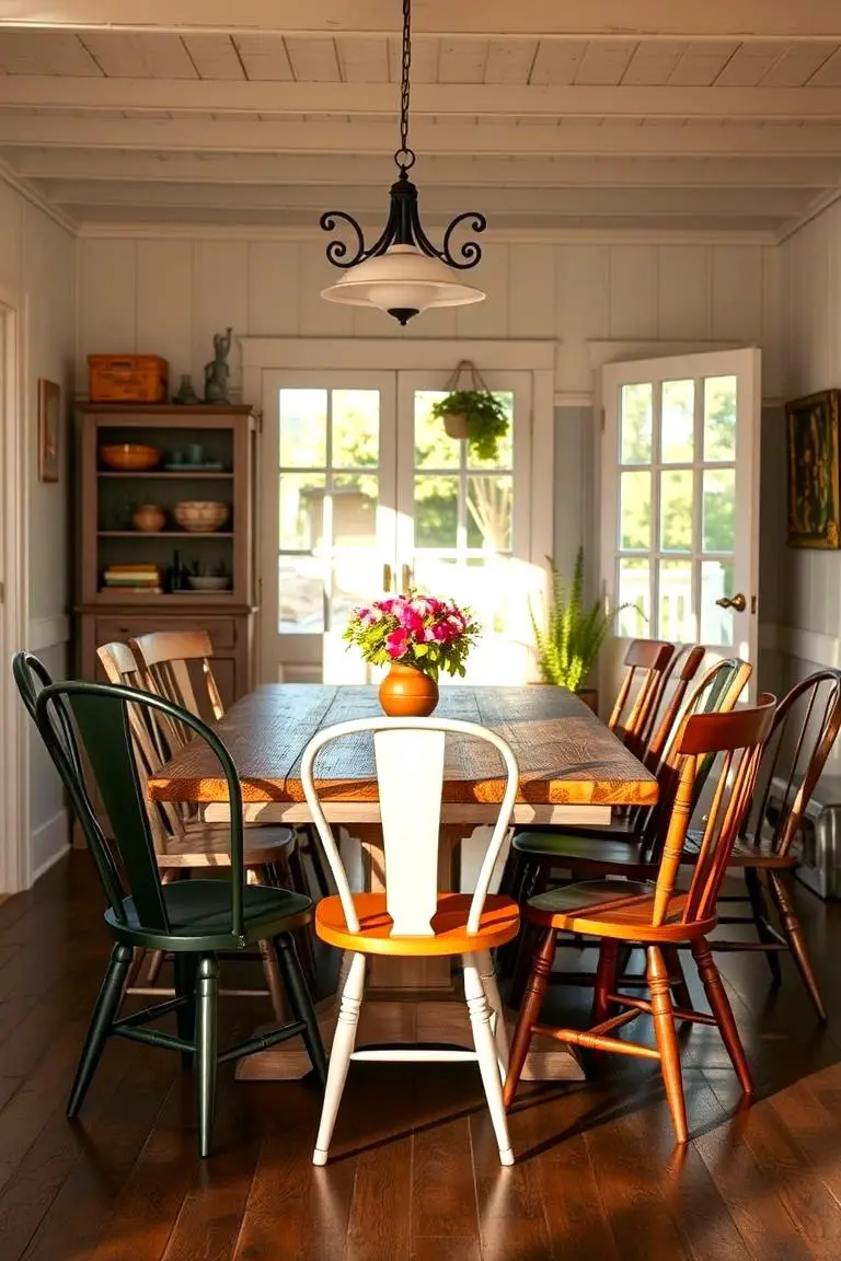 Mismatched Chair Eclecticism