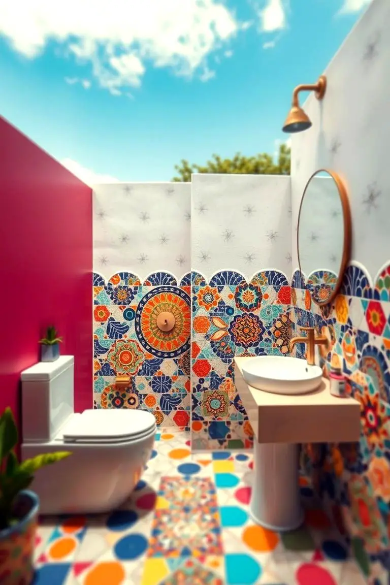 Vibrant Mosaic Bathroom