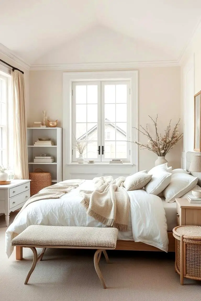 Timeless Neutral Cottage Bedroom