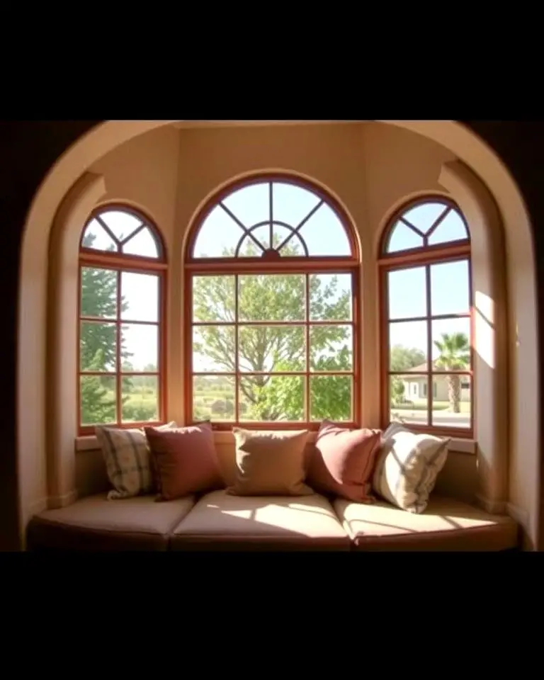 Rounded Bay Windows for a Cozy Nook