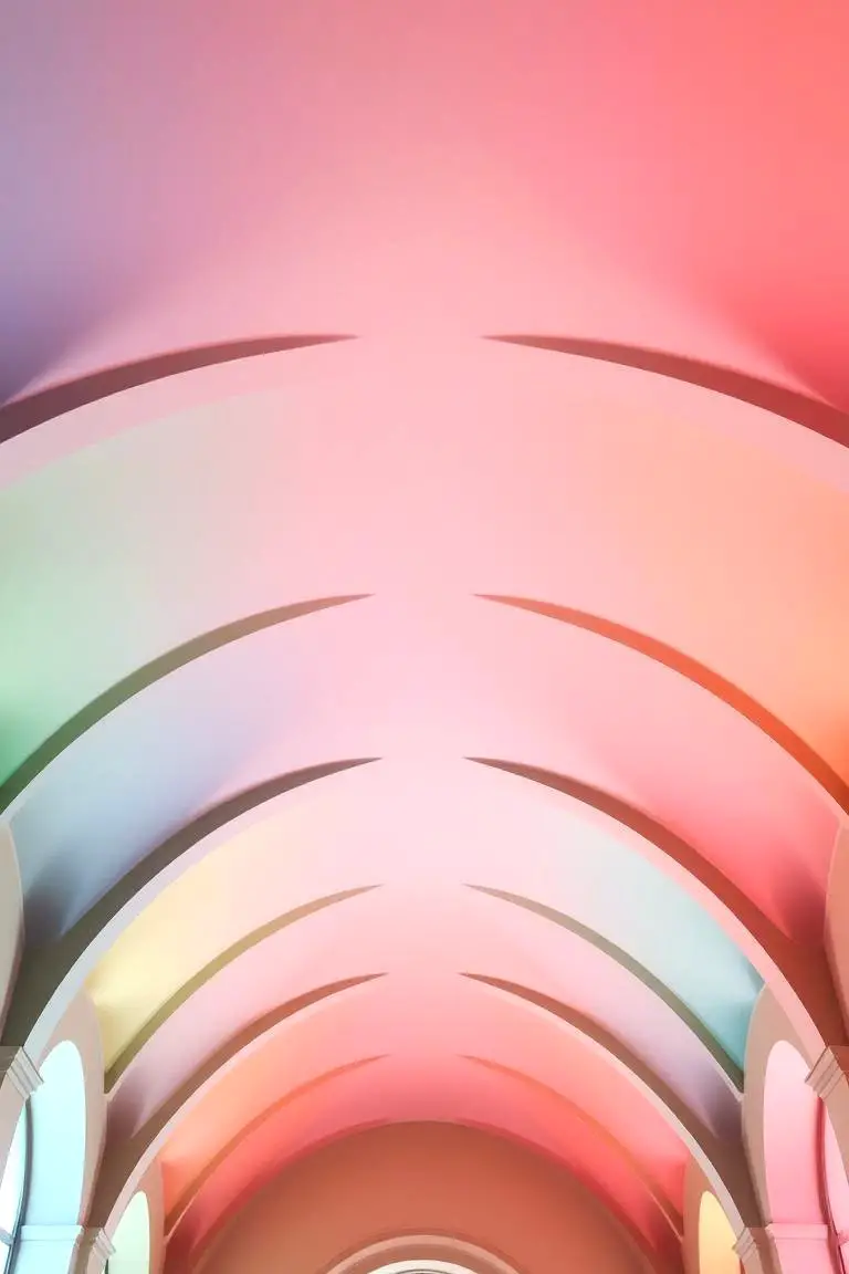 Harmonious Color Blend Ceiling