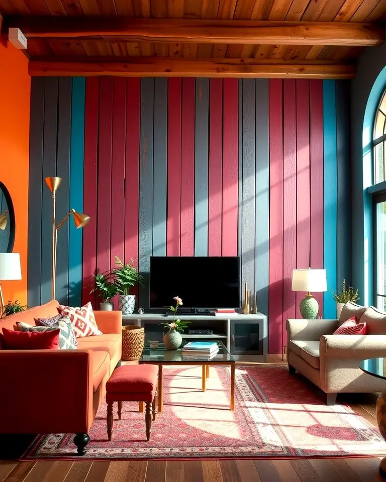 Painted Wood Accent Wall