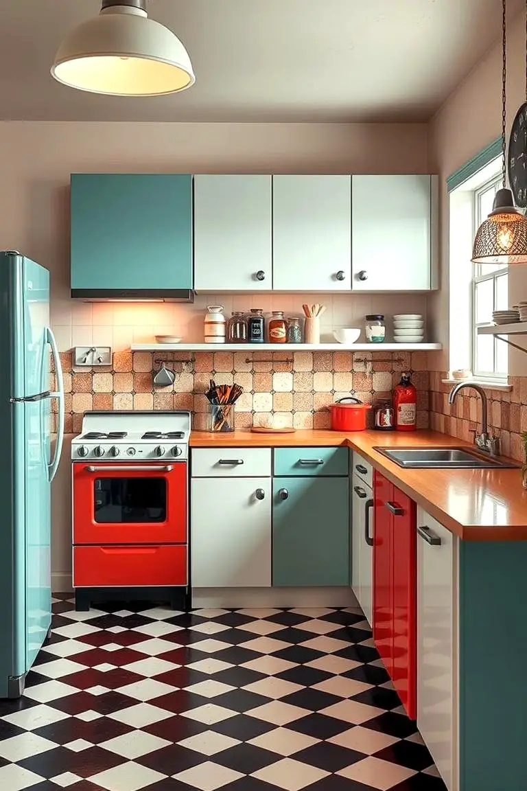 Artistic Retro Checkerboard