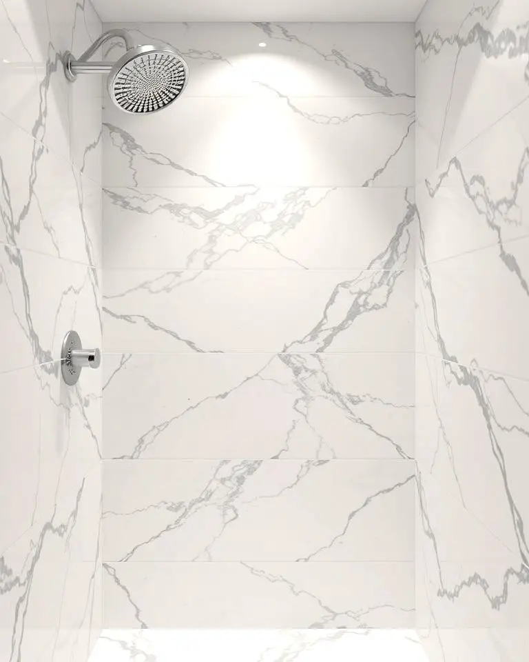Sleek Marble Shower Panels
