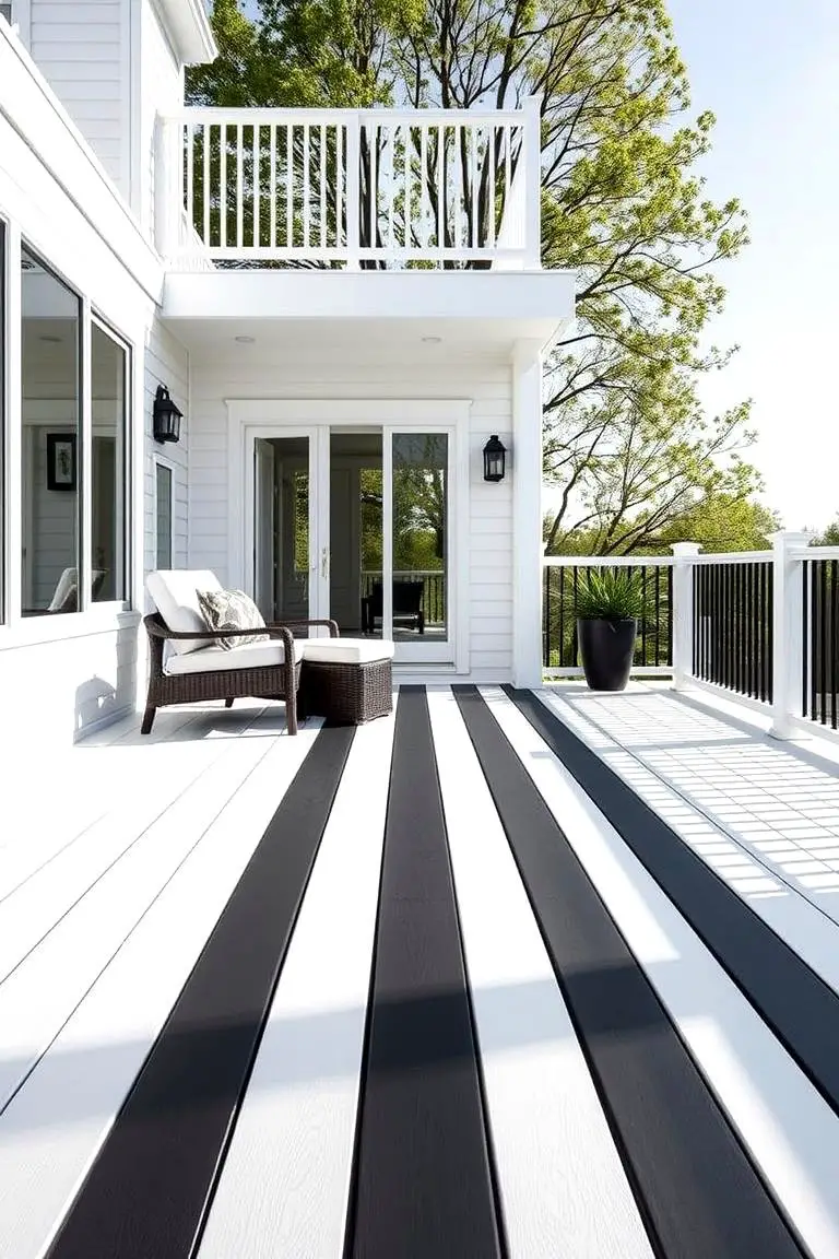 Crisp White & Black