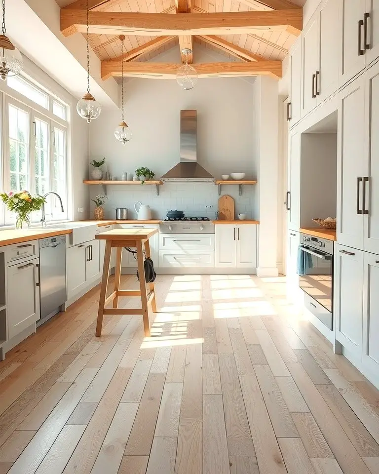 Coastal Vibes with Washed Wood Floors