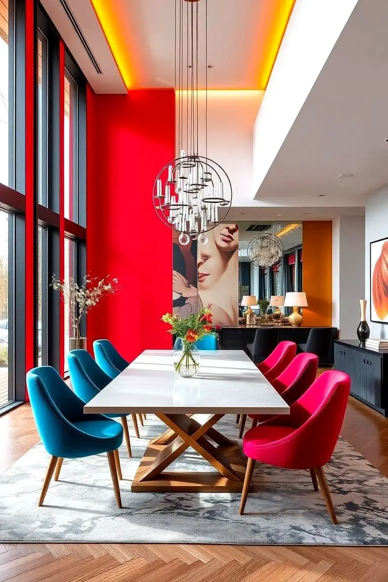 Contemporary Bold Dining Room