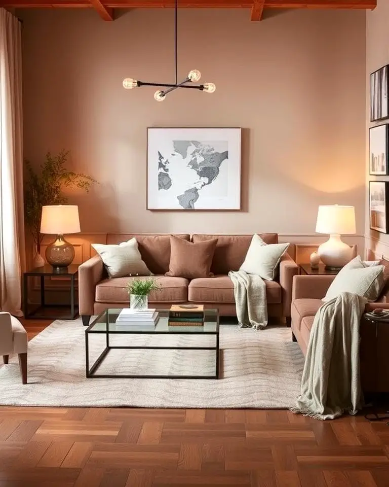 Taupe and Warm Lighting
