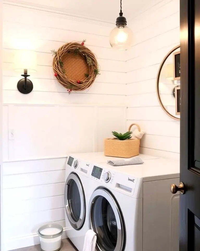 Shiplap with Decorative Lighting