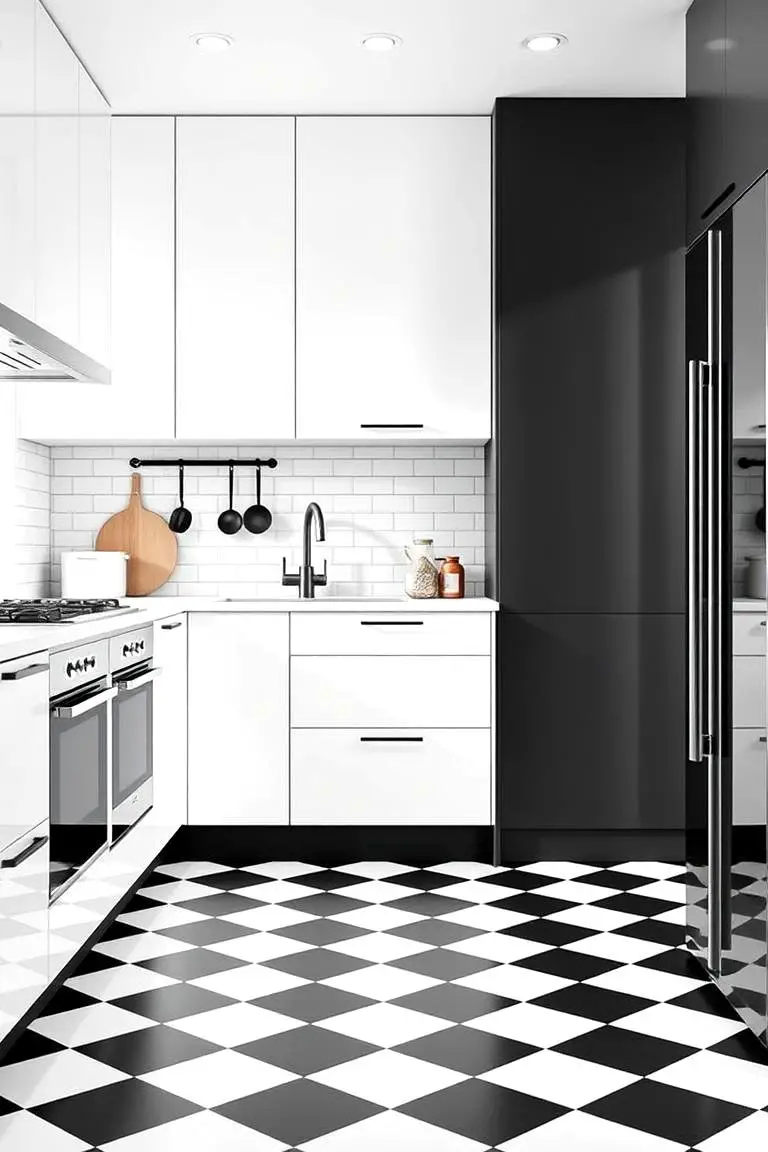 Minimalist Checkerboard Modernity