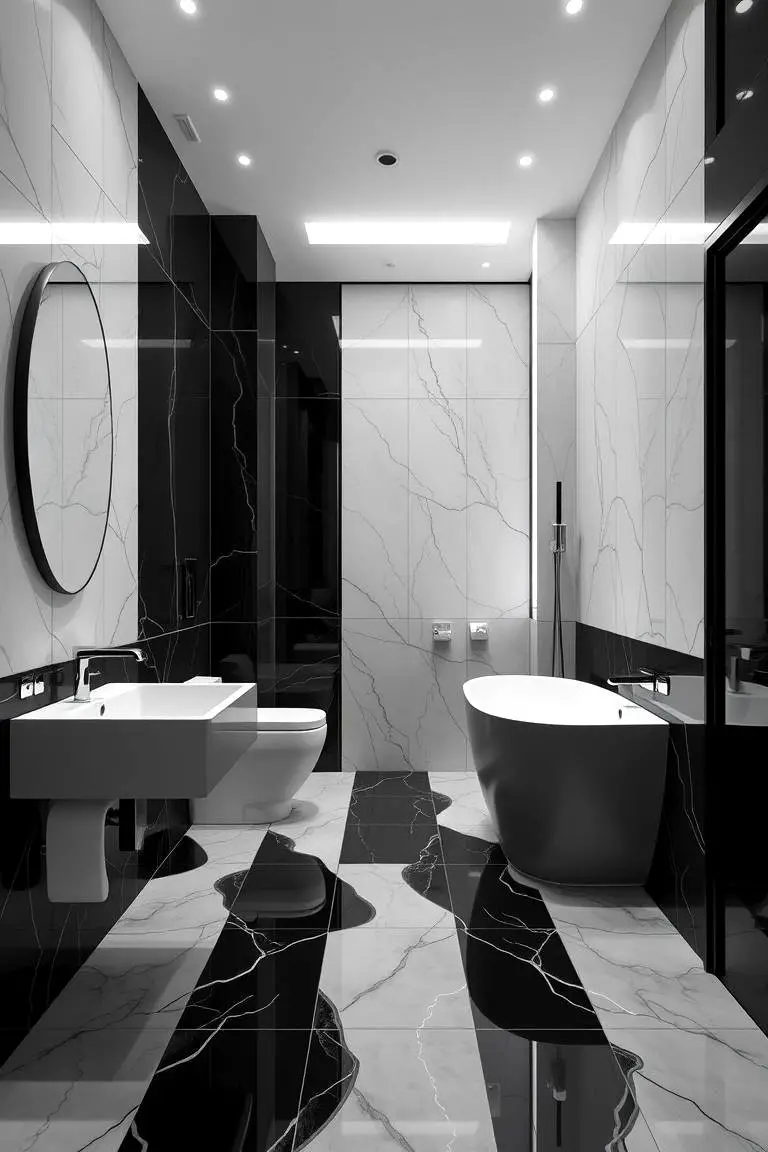 Monochrome Magic Bathroom