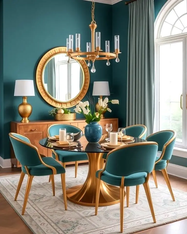 Teal and Gold Color Combinations