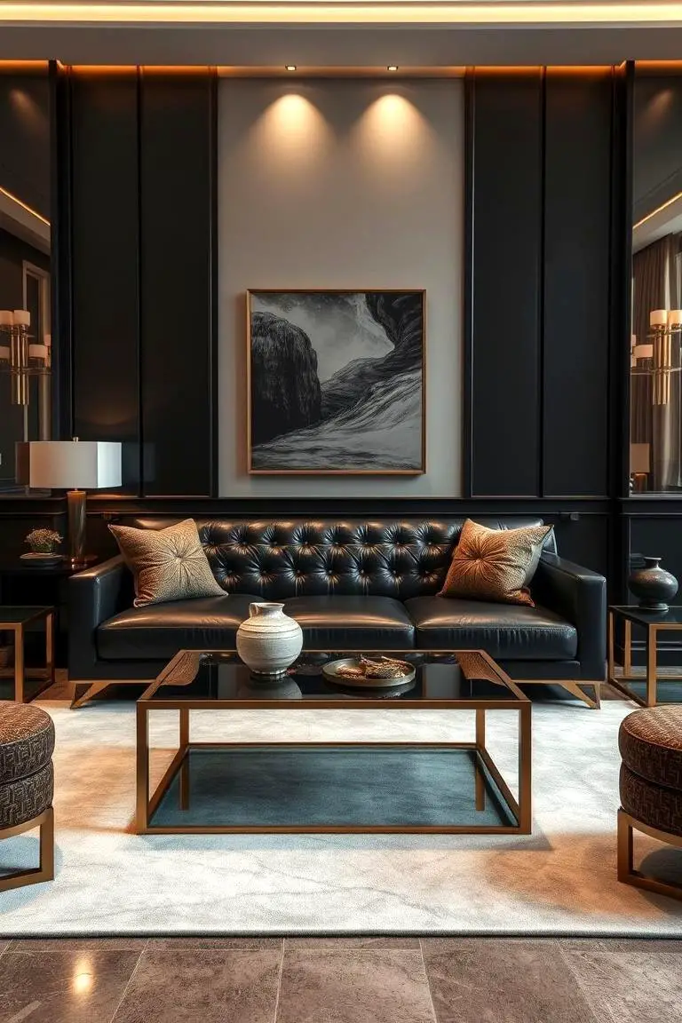 Elegance in Black Leather Comfort