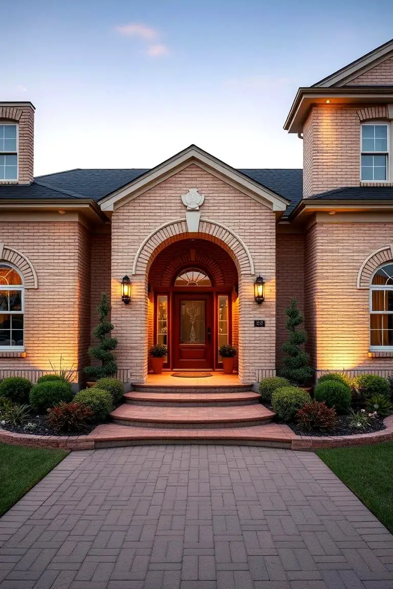 Elegant Beige Brick with Clean Lines