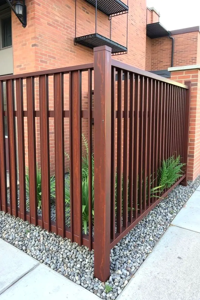 Industrial Corten Steel Fence