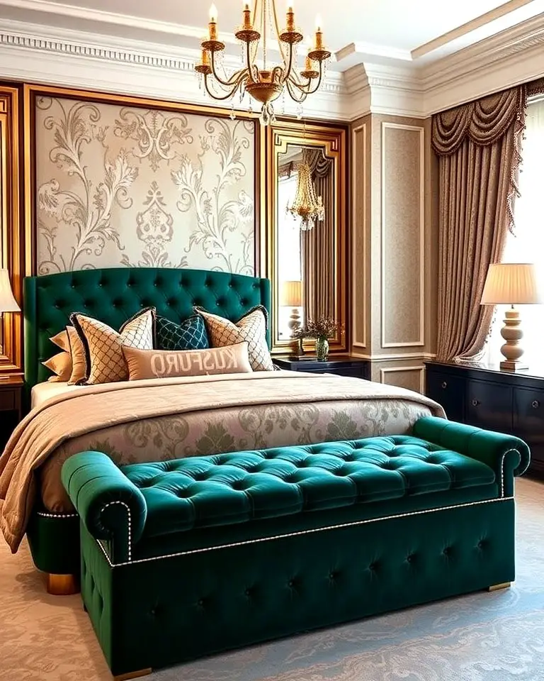 Tufted Velvet Bench for a Luxurious Touch
