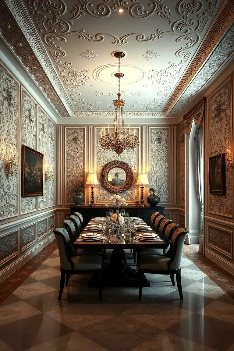 Ornate Patterned Plaster Walls