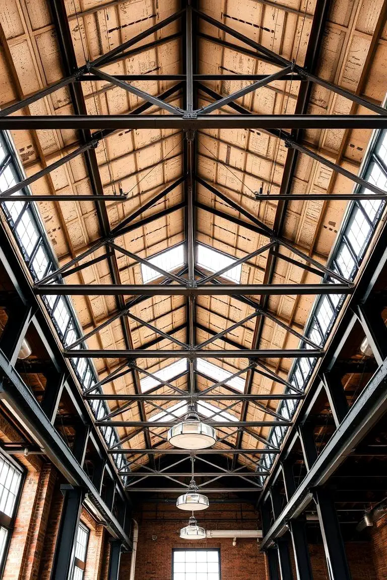 Industrial Chic Cathedral Ceiling