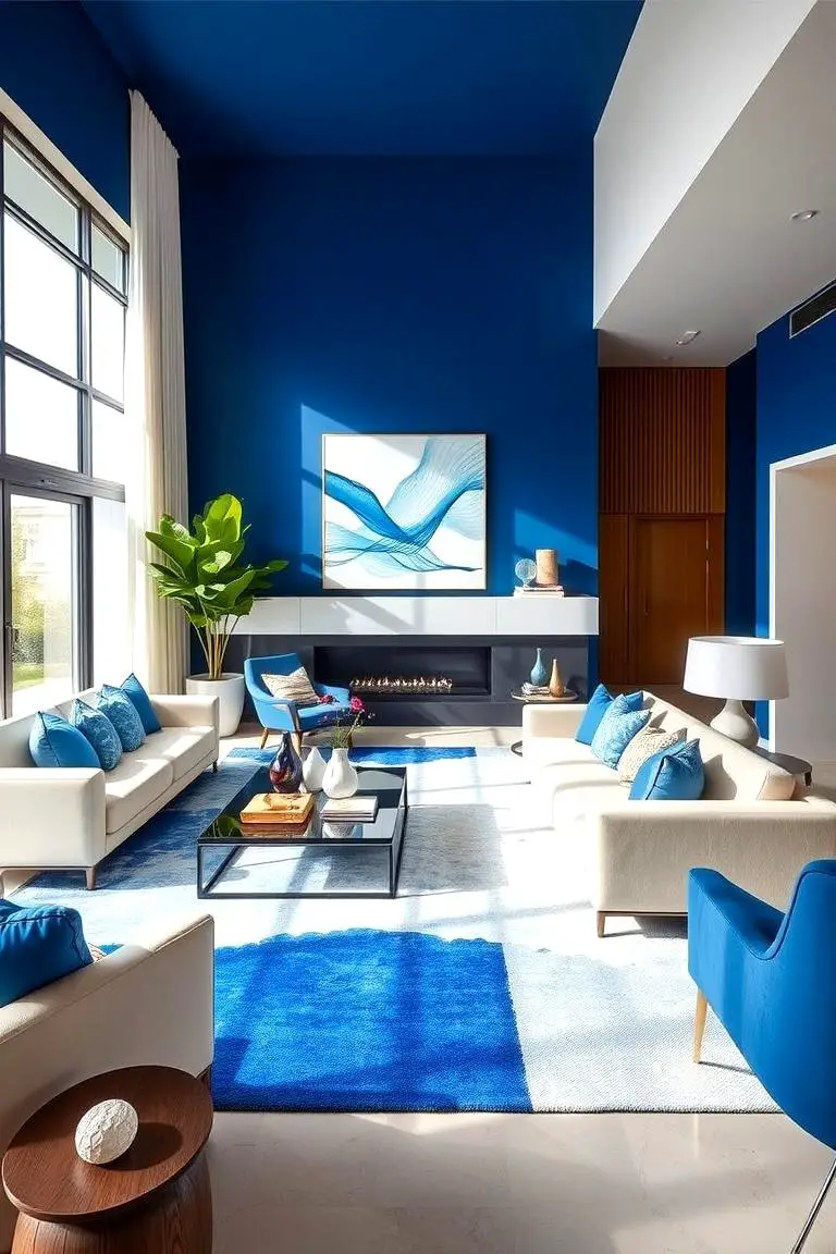 Cobalt and Cream Contrast