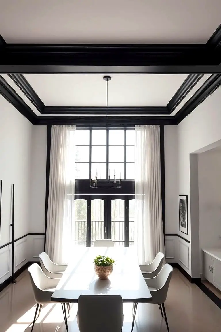 Bold Contrasting Painted Crown Molding