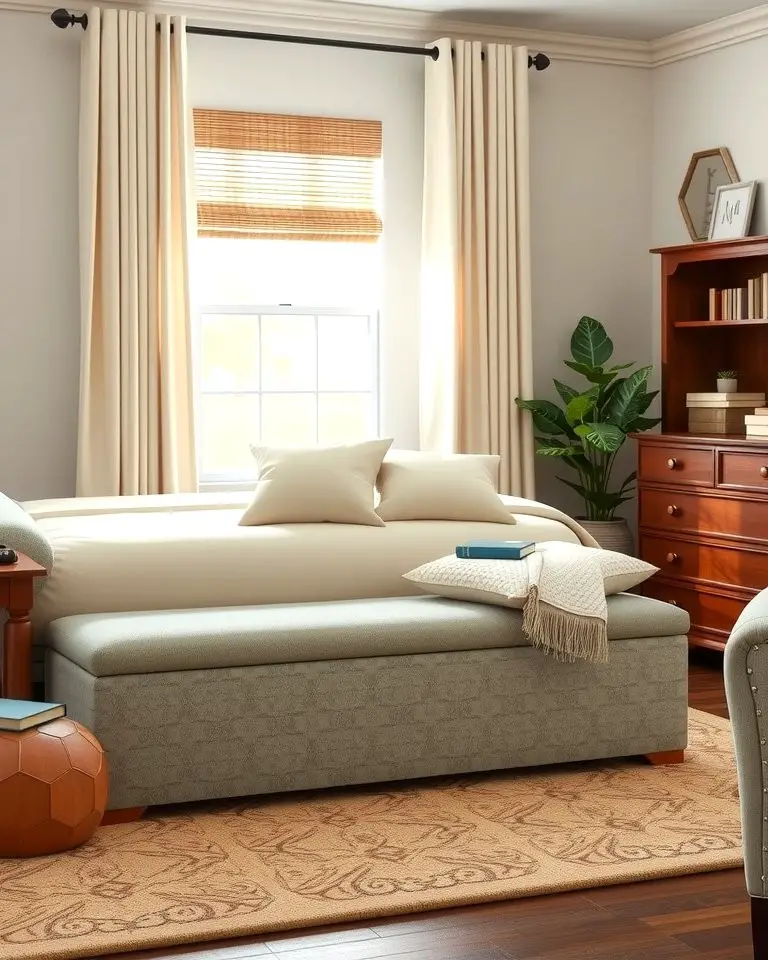 Upholstered Storage Bench for Functionality and Comfort