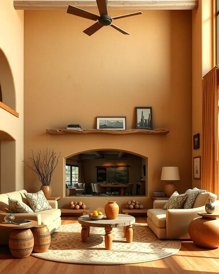Adobe-Style Accent Walls