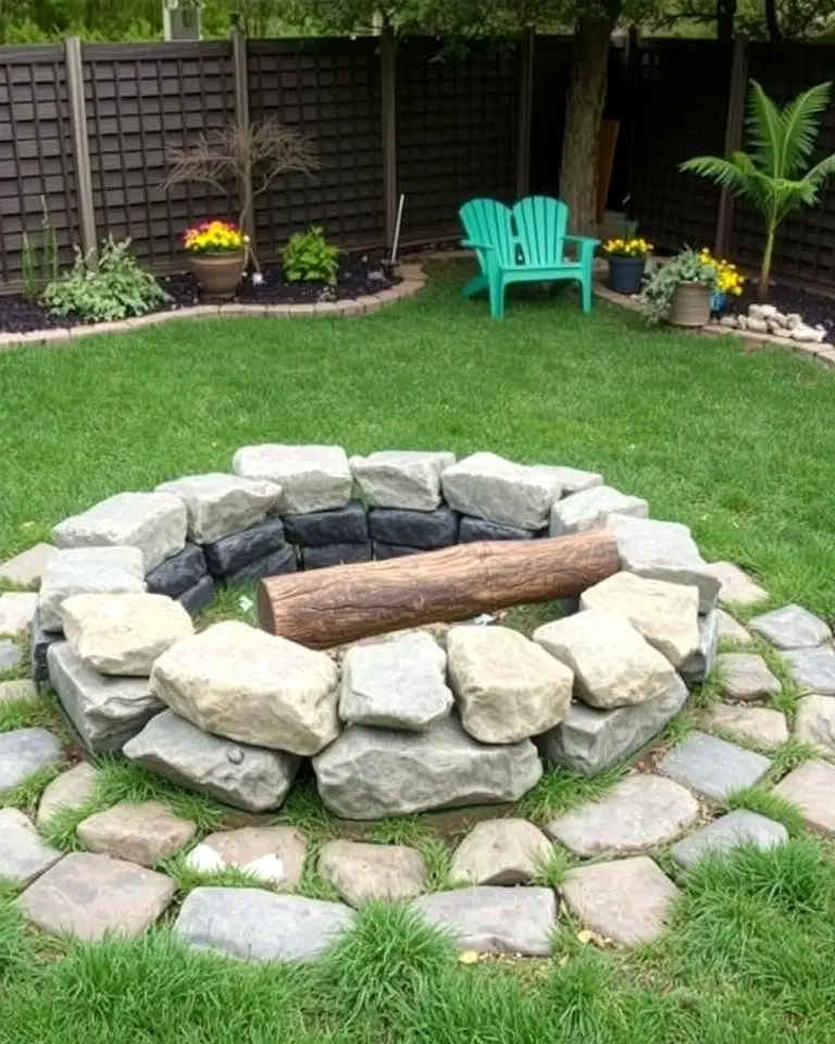 DIY Stone Fire Pit