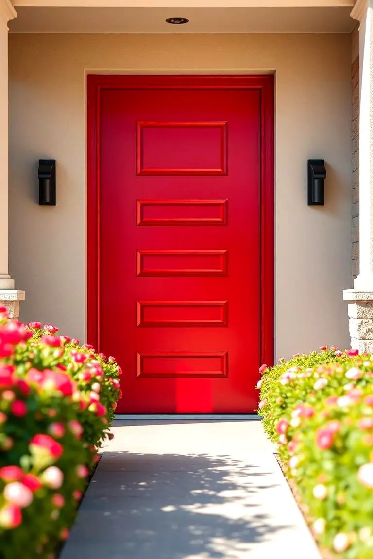 Vibrant Red Front Door