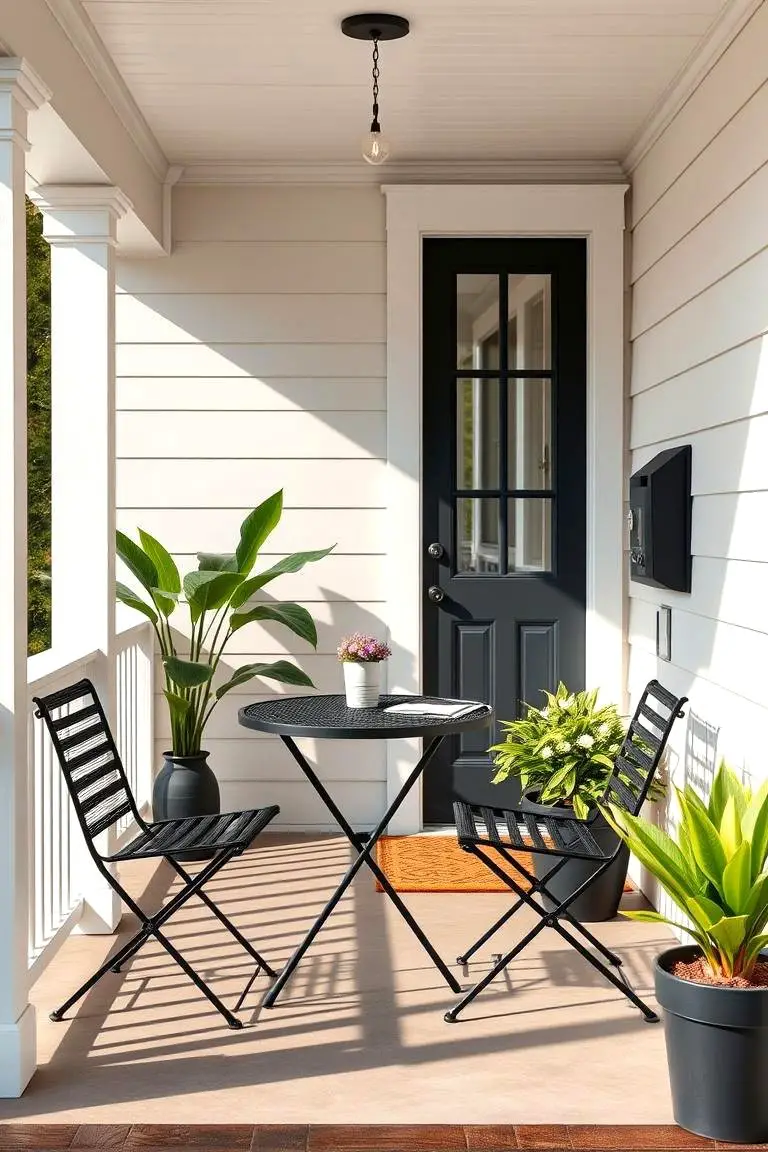 Compact Black Bistro Set