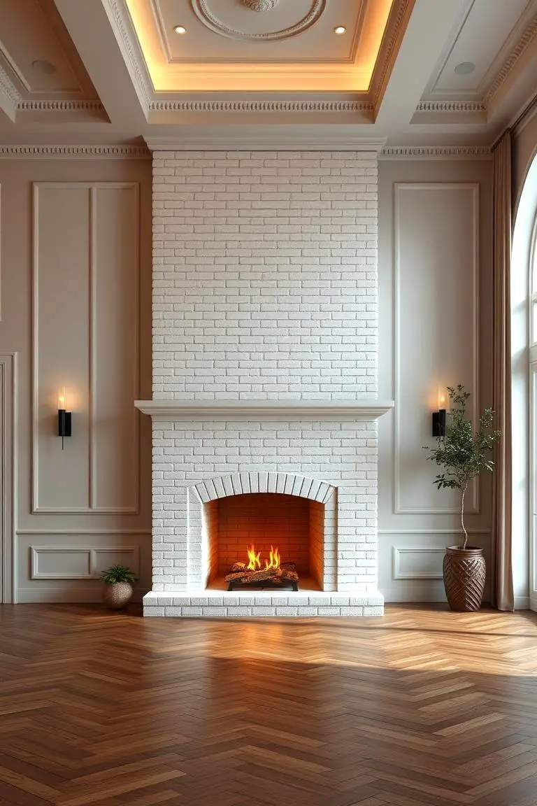Refined White Brick Elegance