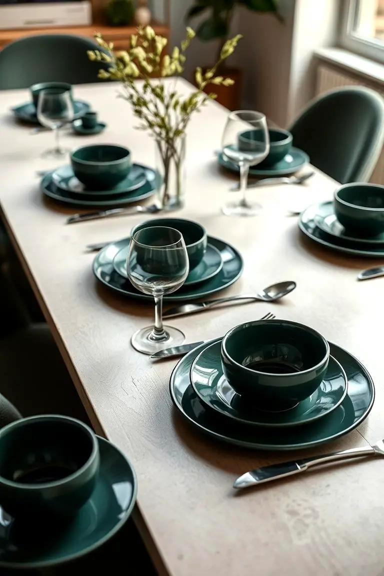Dark Green Tableware Trends