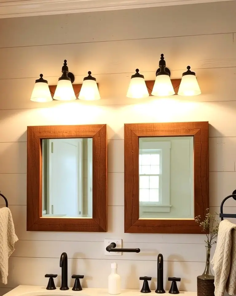 Rustic Wooden Frames with Lights