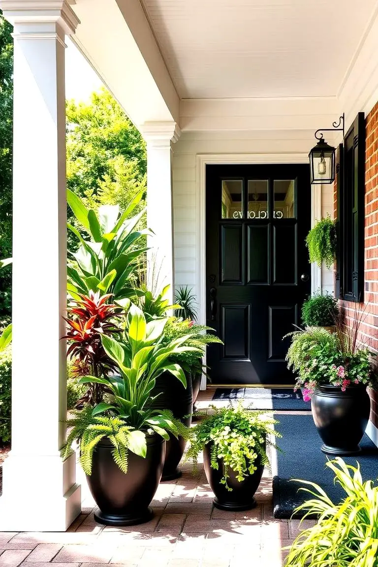 Vibrant Black and Green Plant Mix