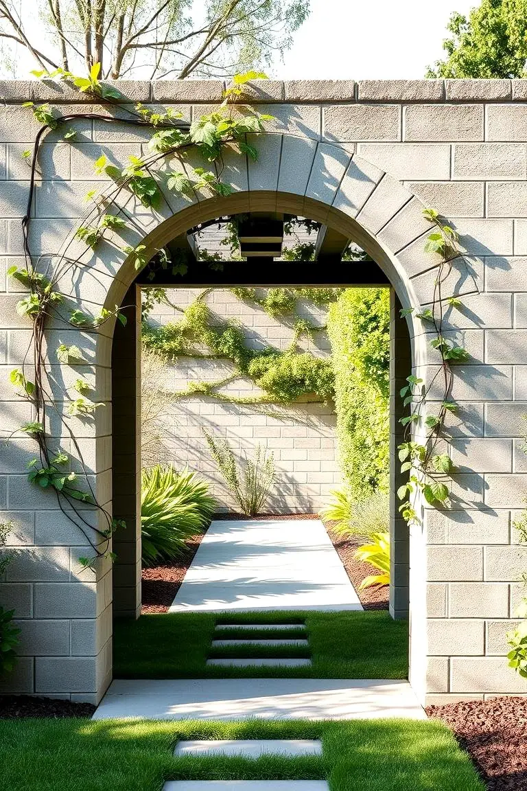 Cinder Block Garden Arch
