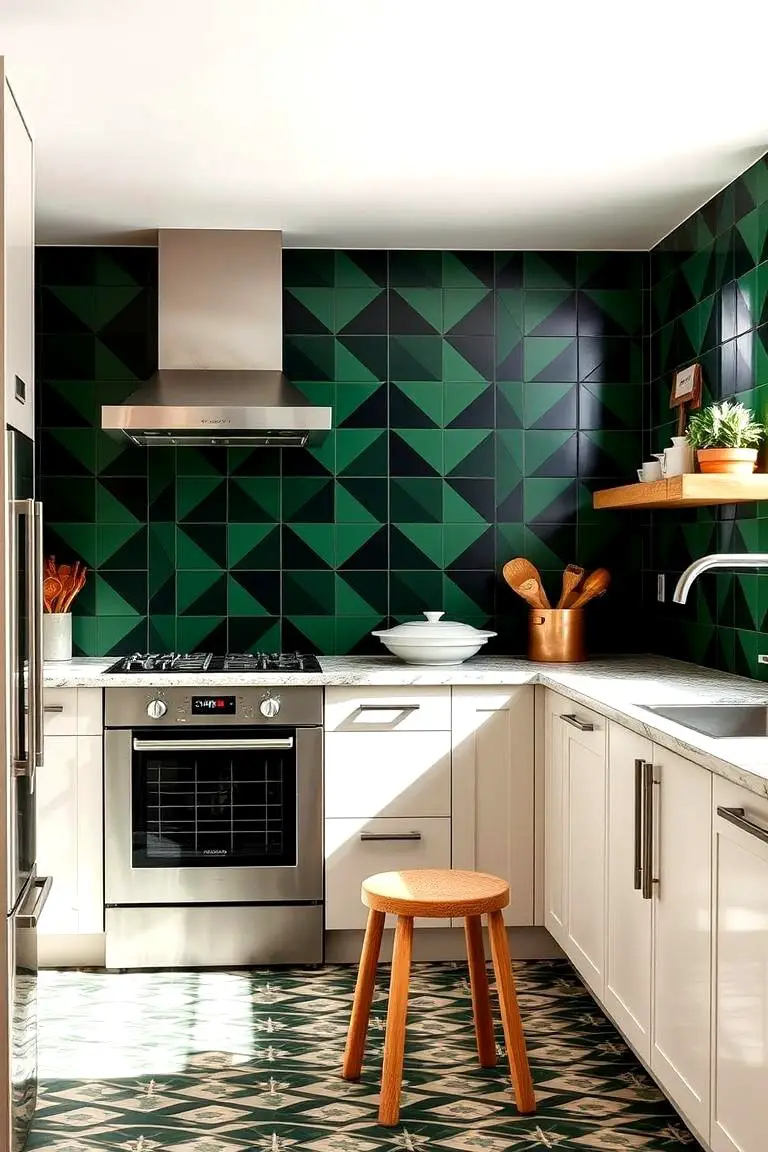 Bold Patterns in Dark Green