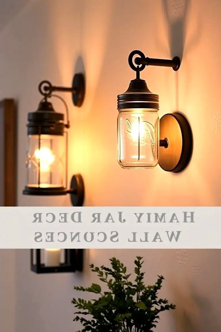 Mason Jar and Lantern Wall Sconces