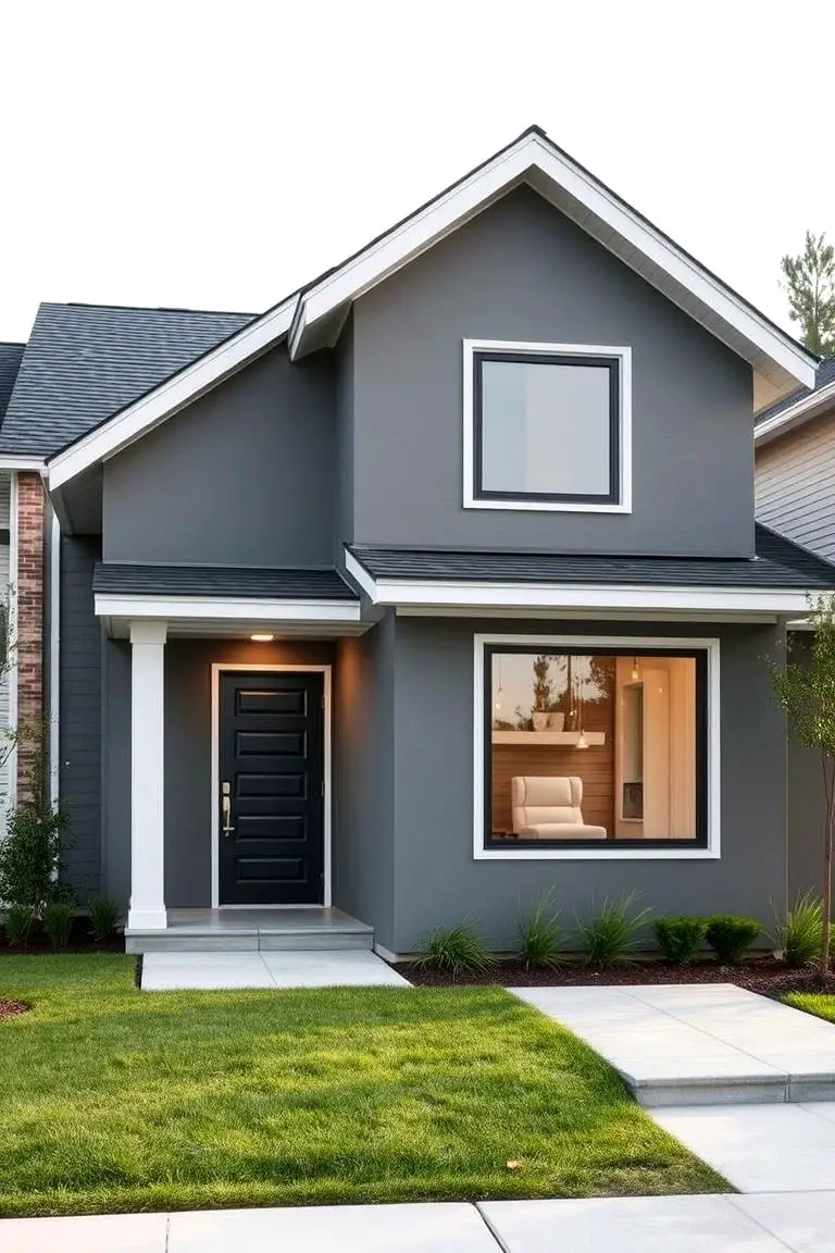 Modern Minimalist Gray Facade