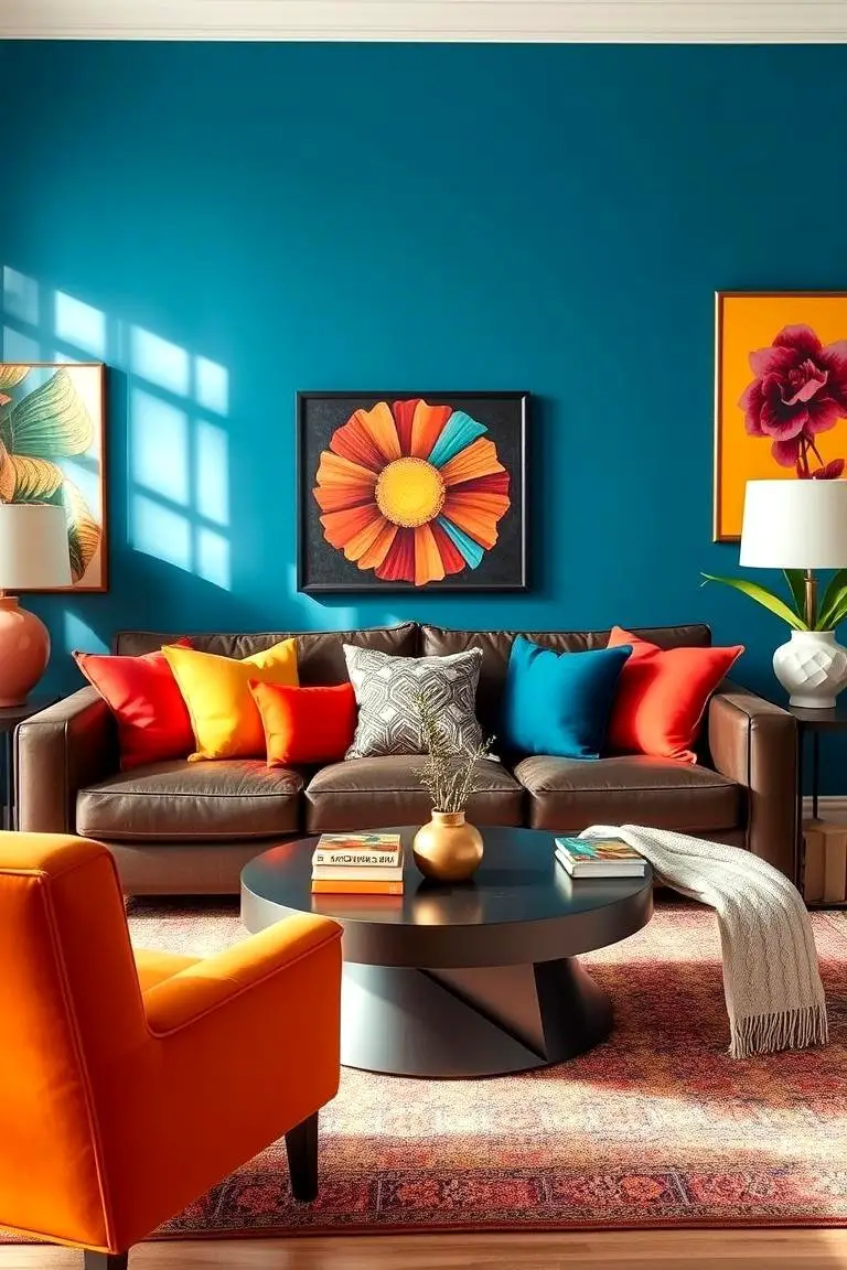 Vibrant Pop of Color in Accents