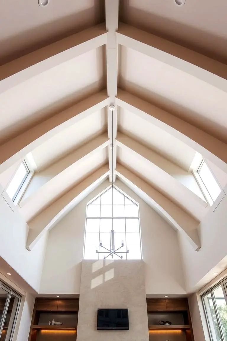 Contemporary Floating Beam Ceiling